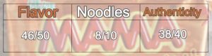 mama ramen noodles brand flavor, noodle, and authenticity score