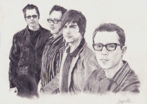 The band Weezer drawing by fading_innocence via DeviantArt
