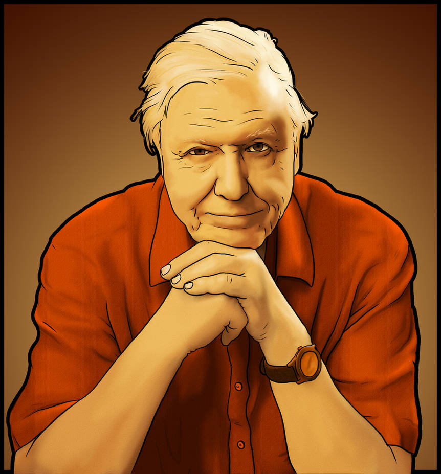 Artist rendering of Sir David Attenborough by CultCreations on DeviantArt