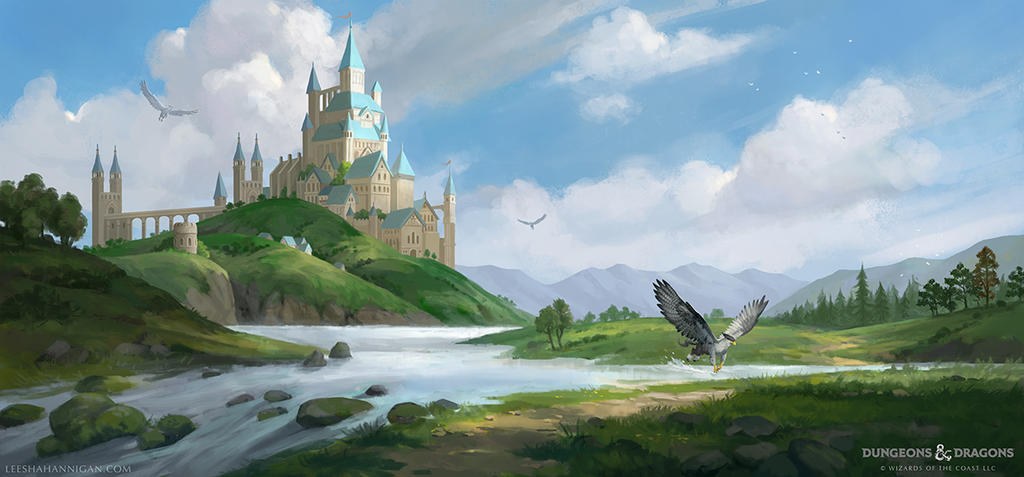 Fantasy landscape of dungeons and dragons